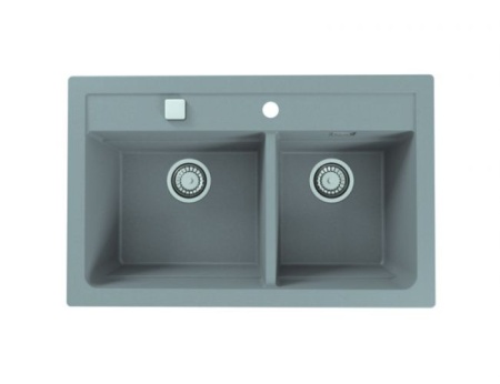 картинка Мойка ALVEUS GRANITAL ATROX 50 CONCRETE - G81 в комплекте с сифоном 1132822, от магазина SEFI