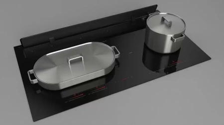 картинка Индукционная варочная панель с встроенной вытяжкой Fulgor Milano FCLHD 9041 HID TS BK2 от магазина SEFI