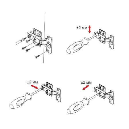 картинка Петля накладная с доводчиком 48мм h0 несъемная планка (4 отверстия) AKS LIGHT от магазина SEFI