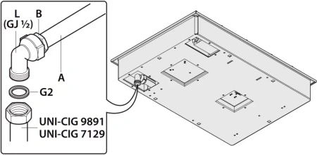 картинка Газовая варочная панель Barazza 1PBF74 магазин SEFI являющийся официальным дистрибьютором в России  картинка Газовая варочная панель Barazza 1PBF74 от магазина SEFI