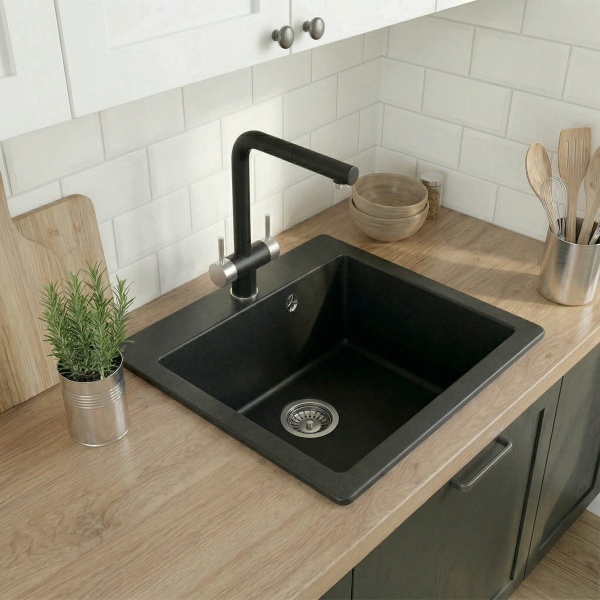 картинка Мойка Granula 5102, черный, кварц от магазина SEFI