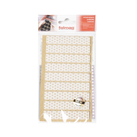 картинка Подкладка самоприлипающая фетровая прорезиненная 15 х 80мм (1упак.=9шт), белая, Folmag от магазина SEFI