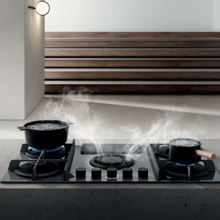 картинка Газовая варочная панель с вытяжкой ELICA NIKOLATESLA FLAME GR/F/88 от магазина SEFI