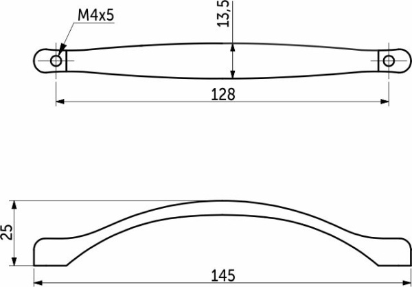 картинка Ручка меб. скоба мет. AK064 128, старая бронза от магазина SEFI