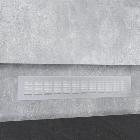 картинка Решетка вентиляционная 480х60мм серебро алюминий AKS магазин SEFI являющийся официальным дистрибьютором в России  картинка Решетка вентиляционная 480х60мм серебро алюминий AKS от магазина SEFI