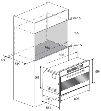 картинка Духовой шкаф Fulgor Milano FCO 9613 TM 2F X от магазина SEFI