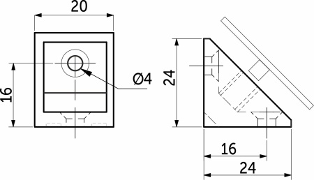 картинка Уголок пластиковый одинарный с крышкой отдельно светло-серый -03- (уп/100шт) РП от магазина SEFI