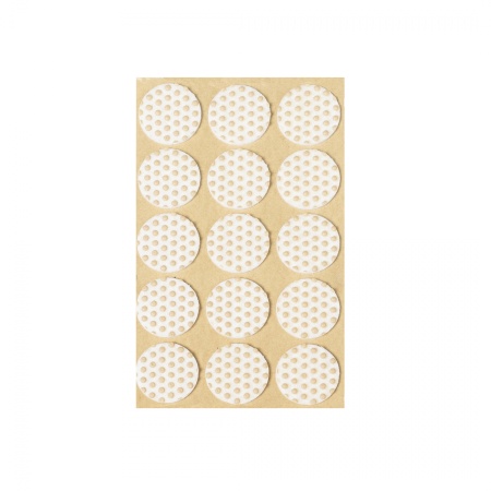 картинка Подкладка самоприлипающая фетровая прорезиненная d30мм (1упак.=15шт), белая, Folmag от магазина SEFI