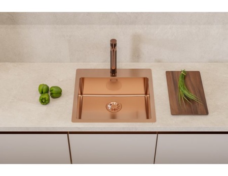 картинка Мойка Alveus PURE MONARCH 70 new COPPER FS 565X525 в компл. с выпуском без сифона, от магазина SEFI