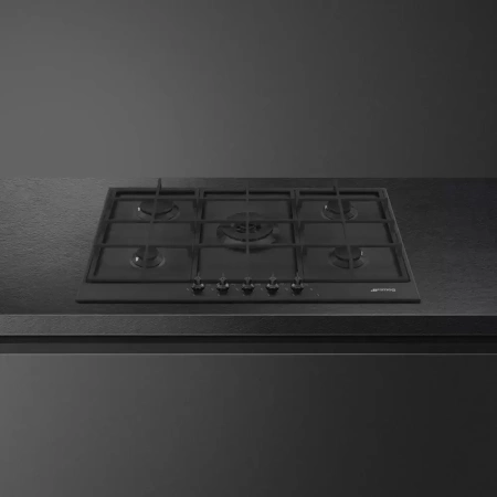 картинка Газовая варочная панель Smeg PX375MB магазин SEFI являющийся официальным дистрибьютором в России  картинка Газовая варочная панель Smeg PX375MB от магазина SEFI