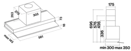 картинка Встраиваемая вытяжка Falmec MOVE 60 black от магазина SEFI