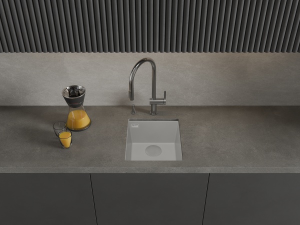 картинка Мойка Rivelato STRIA 4134 1-чаш 410*435 Серый 803 от магазина SEFI