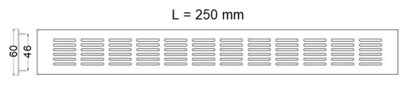 картинка Решетка вентиляционная 250х60мм темно-коричневая алюминий AKS от магазина SEFI