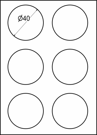 картинка Заглушка самоприлипающая d40 белый (40320) FOLMAG (лист-6шт.) от магазина SEFI