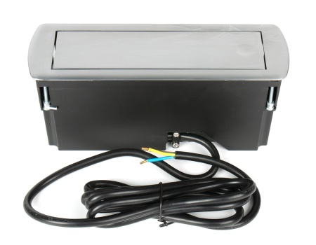 картинка Поворотный блок: 2 электрические розетки 220B + 2 USB-зарядки Type A SFL Cizo, нержавеющая сталь (SC035IB) от магазина SEFI