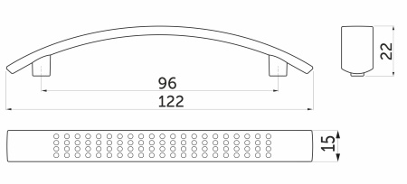 картинка Ручка меб. скоба мет. UN87 96 сатин от магазина SEFI