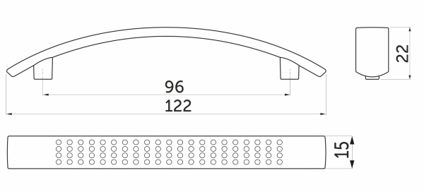 картинка Ручка меб. скоба мет. UN87 96 сатин от магазина SEFI