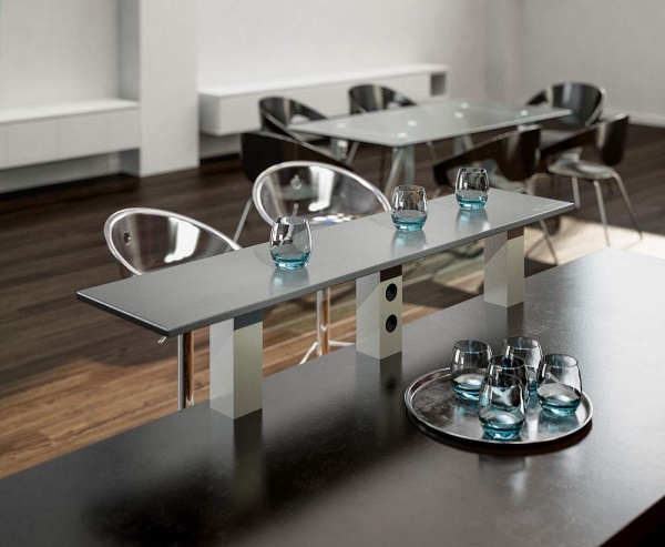 картинка Опора для полки, высота 170 мм, 1 розетка 220В от магазина SEFI