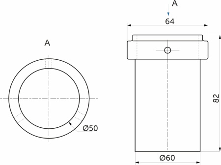 картинка Крышка декоративная на трубу d50 (Z-187) (втулка маскировочная), хром AKS от магазина SEFI