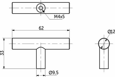картинка Ручка меб. кнопка мет. SNAKE золото анодированное, AKS от магазина SEFI