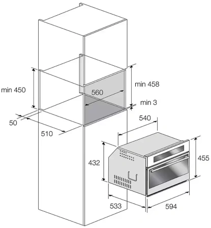 картинка Встраиваемая микроволновая печь Fulgor Milano FCMO 4511 TM BK от магазина SEFI