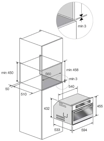 картинка Встраиваемая микроволновая печь Fulgor Milano FCMO 4507 TM BK от магазина SEFI
