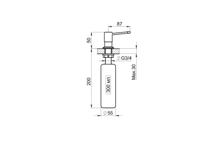картинка Дозатор Granula 05 D, АРКТИК (БЕЛЫЙ), ДОЗАТОР КУХОННЫЙ от магазина SEFI