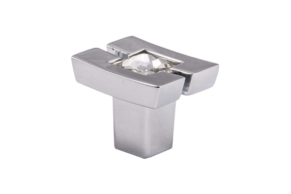 картинка Ручка меб. кнопка мет. АК7161 хром/кристалл прозрачный от магазина SEFI