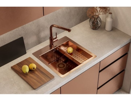 картинка Мойка Alveus PURE MONARCH 30 new COPPER FS 515X525 в компл. с выпуском без сифона, от магазина SEFI