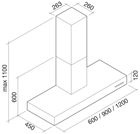 картинка Вытяжка Falmec Line 60 ix (800) ECP от магазина SEFI