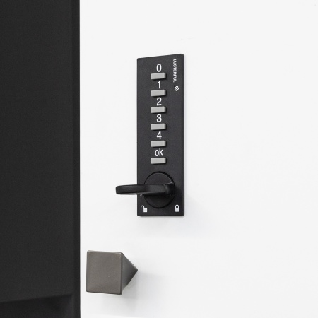 картинка Замок для распашной двери кодовый электронный 601 AKS с ключом магазин SEFI являющийся официальным дистрибьютором в России  картинка Замок для распашной двери кодовый электронный 601 AKS с ключом от магазина SEFI