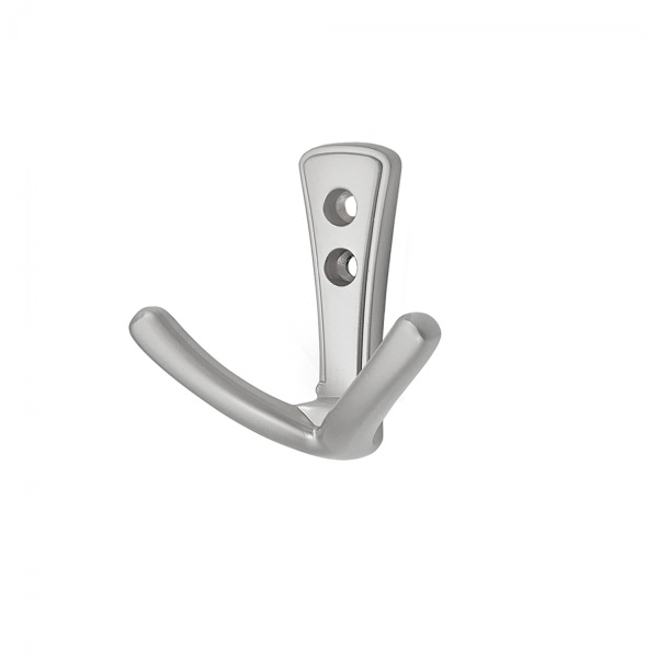 картинка Крючок меб. двухрожковый мет. RUNA хром матовый AKS от магазина SEFI