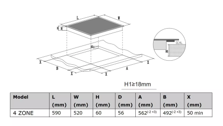 картинка Индукционная варочная панель HAIER HHY-Y64NPVB от магазина SEFI