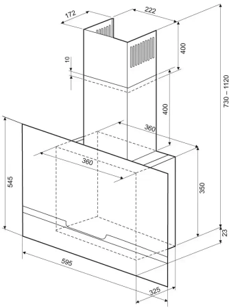 картинка Вытяжка Krona DOMENIKA 600 BLACK S от магазина SEFI