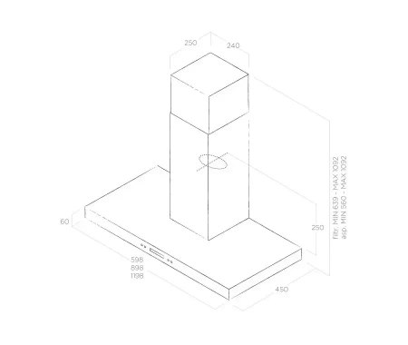 картинка Вытяжка ELICA SPOT PLUS IX/A/90 от магазина SEFI