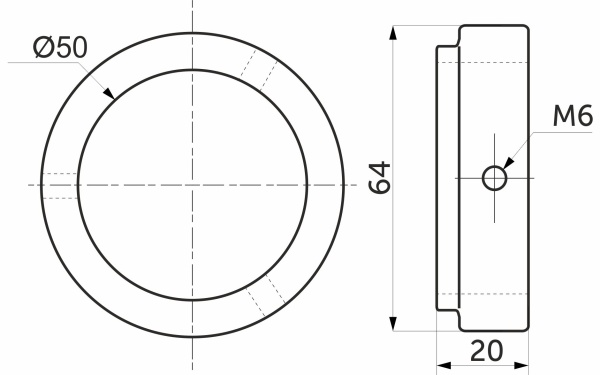 картинка Держатель полки к трубе d50 (Z-185), хром AKS от магазина SEFI
