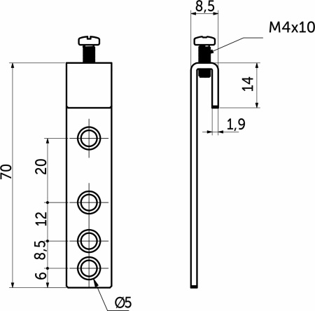 картинка Кронштейн INDAUX SAZ от магазина SEFI