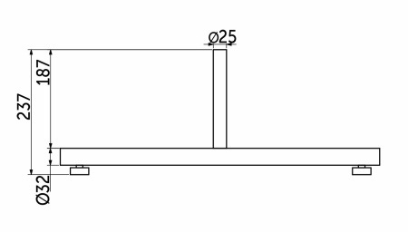 картинка Подставка к трубе d25 (592), хром AKS от магазина SEFI