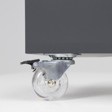 картинка Колесо меб. CRYSTAL/1 d50 h64 с площадкой с торм., прозрачный AKS от магазина SEFI