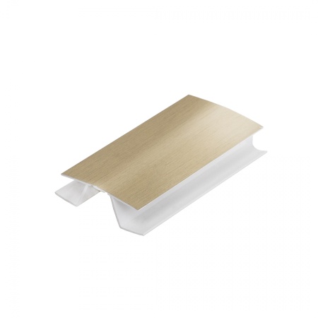 картинка Угол гибкий к цоколю мебельному ПВХ h=100 золото брашированное РФ от магазина SEFI