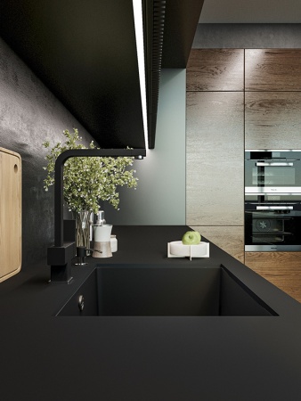 картинка Смеситель для кухни, EMAR 3014, цвет Оникс от магазина SEFI