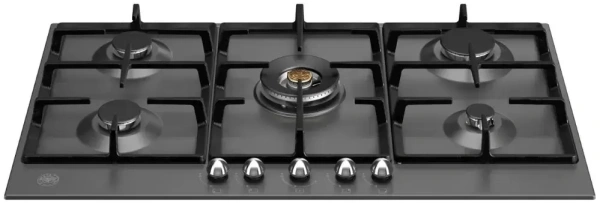 картинка Газовая варочная панель Bertazzoni P905CHERNE магазин SEFI являющийся официальным дистрибьютором в России  картинка Газовая варочная панель Bertazzoni P905CHERNE от магазина SEFI