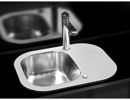 картинка Мойка KARAT 20* черный  860X500 1+1/2 правая в комплекте с сифоном 1092272 от магазина SEFI