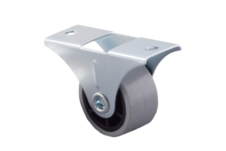 картинка Ролик меб. d30 h38 прямоходящий с рез.ободом, серый AKS от магазина SEFI