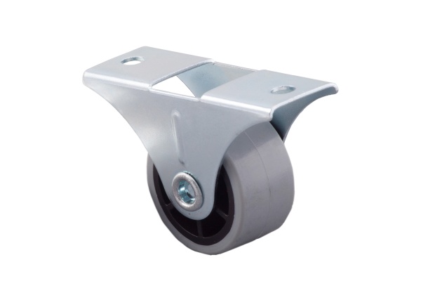 картинка Ролик меб. d30 h38 прямоходящий с рез.ободом, серый AKS от магазина SEFI