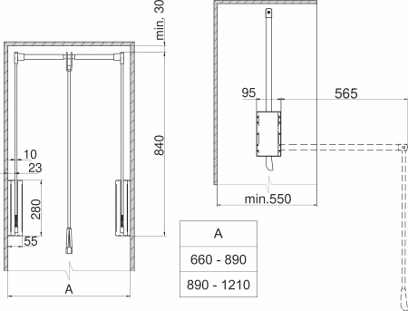 картинка Пантограф 890-1210 LIFTER Plus, черный REJS магазин SEFI являющийся официальным дистрибьютором в России  картинка Пантограф 890-1210 LIFTER Plus, черный REJS от магазина SEFI