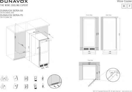 картинка Винный шкаф Dunavox DX-70.258C от магазина SEFI