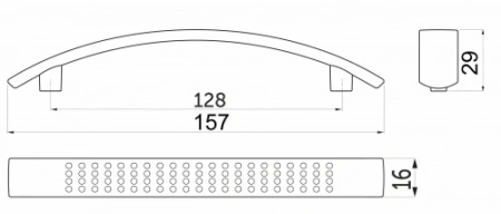 картинка Ручка меб. скоба мет. UN87 128 сатин GRIDLI от магазина SEFI