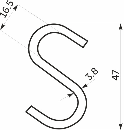 картинка Крючок на трубу d16 хром AKS от магазина SEFI