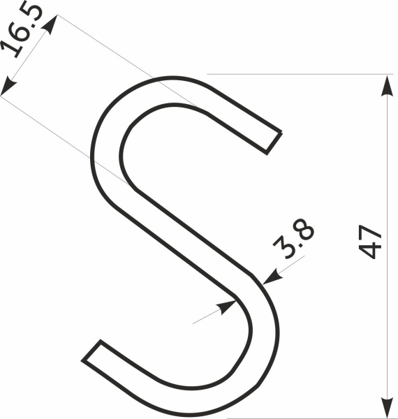 картинка Крючок на трубу d16 (к-т 10шт) хром AKS от магазина SEFI